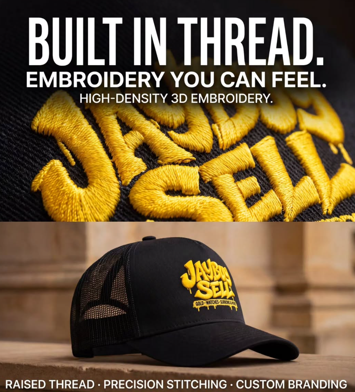 Custom 3D Embroidered Caps