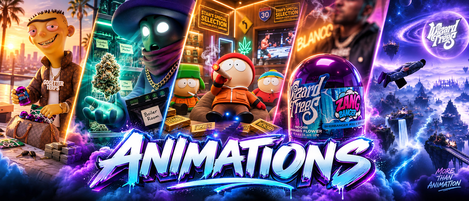 AF Visuals animation showreel banner